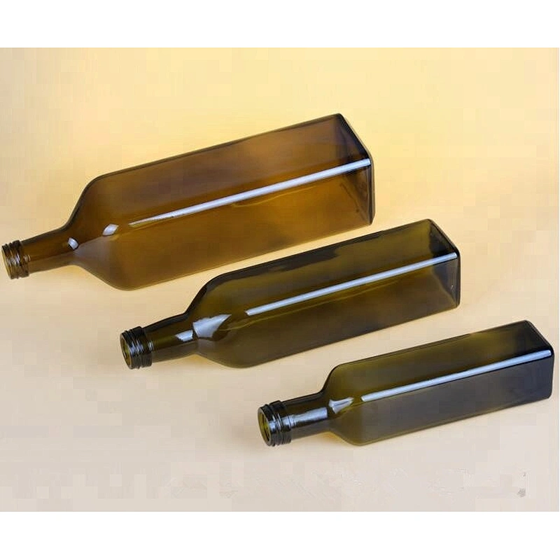 250ml 500ml 750ml 1000ml Customized Colored Food Grade Lead Free Sesame Oil/Oliver Oil Glass Bottle For Kitchen Storage