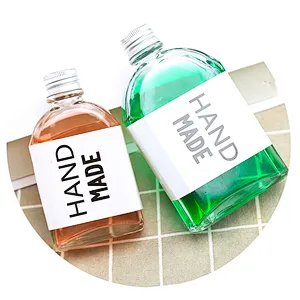 100ml 200ml 350ml beverage juice milk glass bottle with aluminum lid