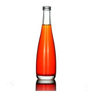 Wholesale Decal Design Frosted 330ml Ice Wine/Fruit Wine/Mineral Water Glass bottle With Aluminium Lid