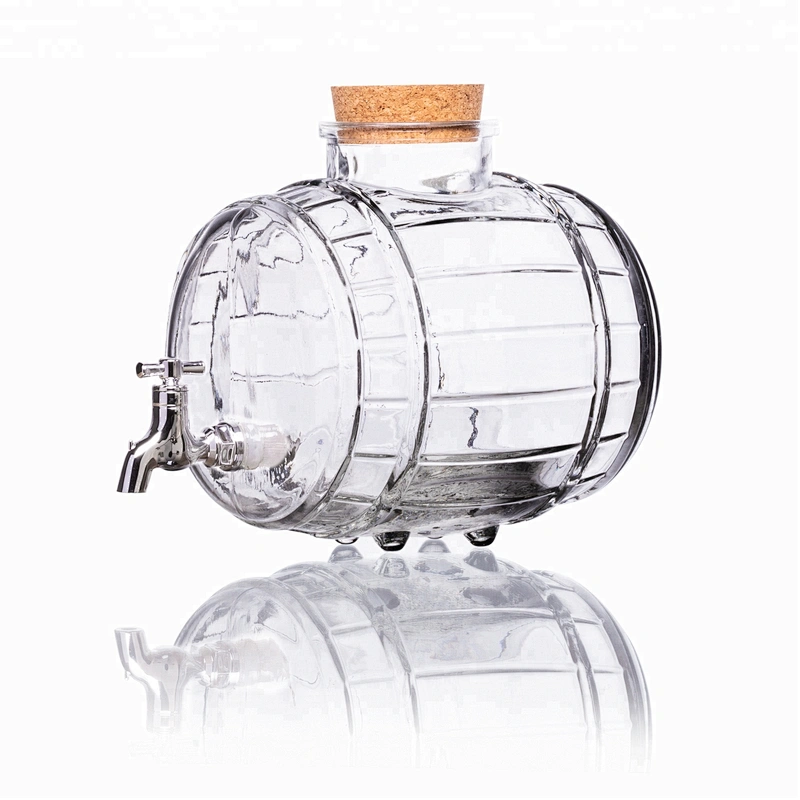 2300ml Glass Barrel Dispenser with Cork & Faucet