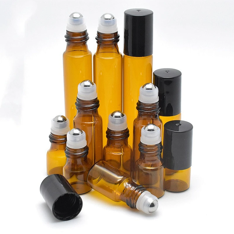 Face ball massage essential oil or eye cream glass vial