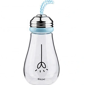 Creative bulb shape glass logo custom bulb shape glass