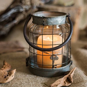 Factory price Antique Outdoor indoor Decorative Hanging Candle Lantern with flameless led candle