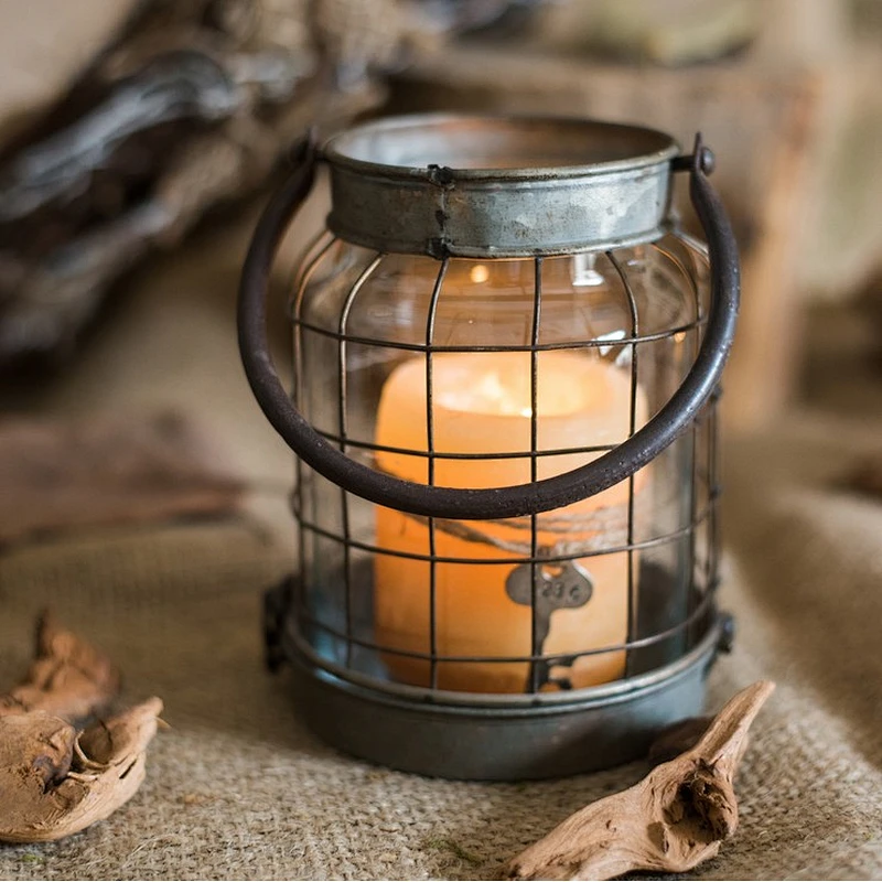 Factory price Antique Outdoor indoor Decorative Hanging Candle Lantern with flameless led candle
