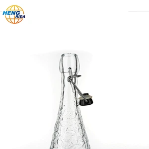 1000ml glass bottle of fruit juice/milk/beer with hammer pattern