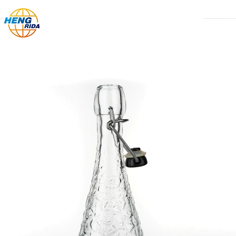 1000ml glass bottle of fruit juice/milk/beer with hammer pattern