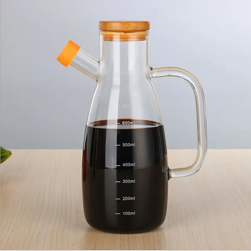 High quality 500ml 650ml 1L leakage-proof clear empty glass bottle for olive oil,linseed oil,jojoba oil