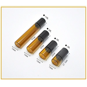 Facial massage on a small glass bottle