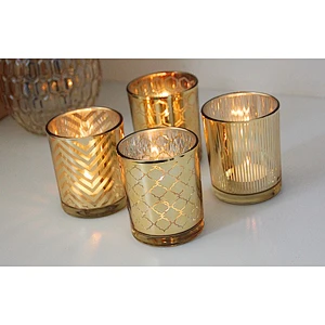 Decorative Votive Tealight Glass Candle Holders for Weddings, Parties and Home Decoration