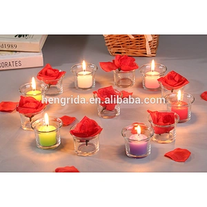 wedding church clear glass candle holder