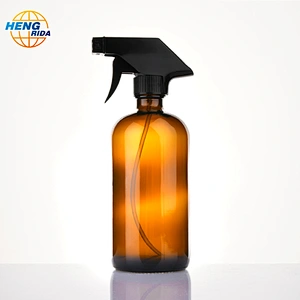 16oz amber/blue/clear glass bottle with sprayer