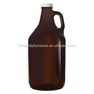 64oz Solid Amber Beer Glass Growler Bottle