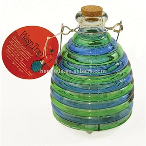 Glass Wasp Trap with Cork Stopper Hanging Handle