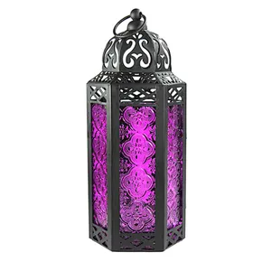 Moroccan style Glass Candle holder, Antique indoor outdoor hanging Candle Lantern for Patio, Events, Parties, Weddings