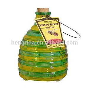 Glass Wasp Trap with Cork Stopper Hanging Handle