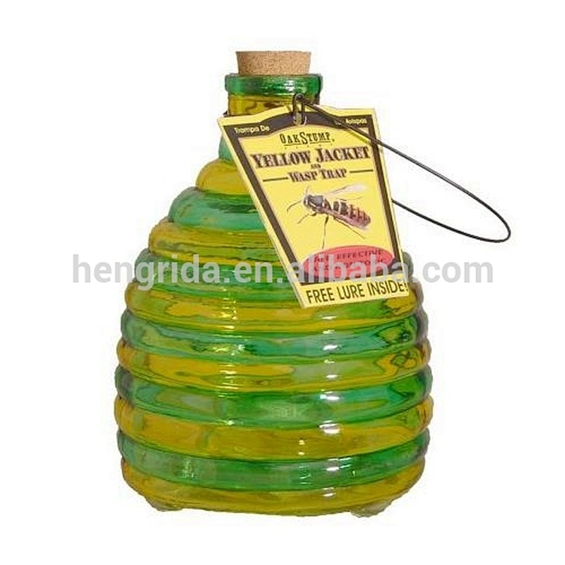 Glass Wasp Trap with Cork Stopper Hanging Handle