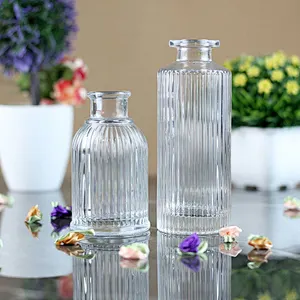 40ml 100ml 150ml 160ml 250ml Round Roman Pillar Aromatherapy Bottle Glass Diffuser Bottle Use For Air Purification
