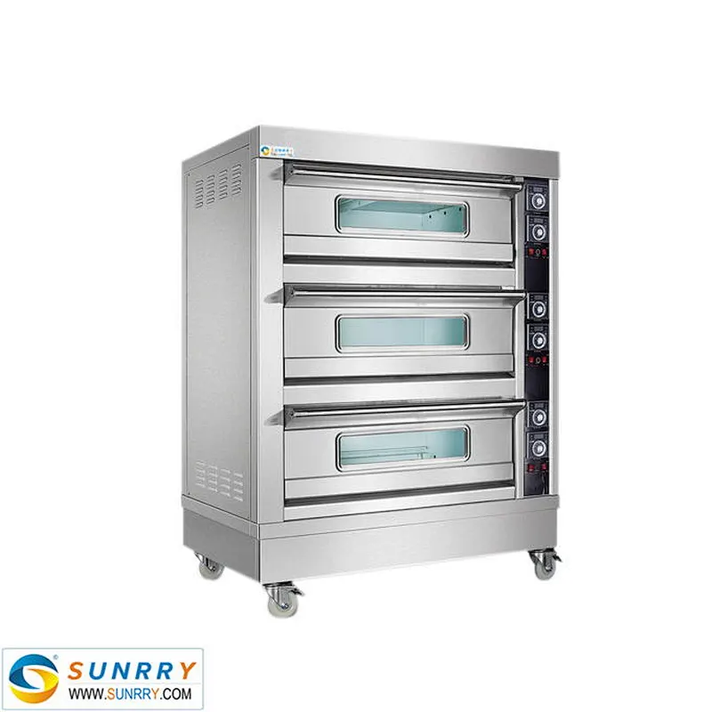 3 decks and 6 trays electric round baking oven for sale
