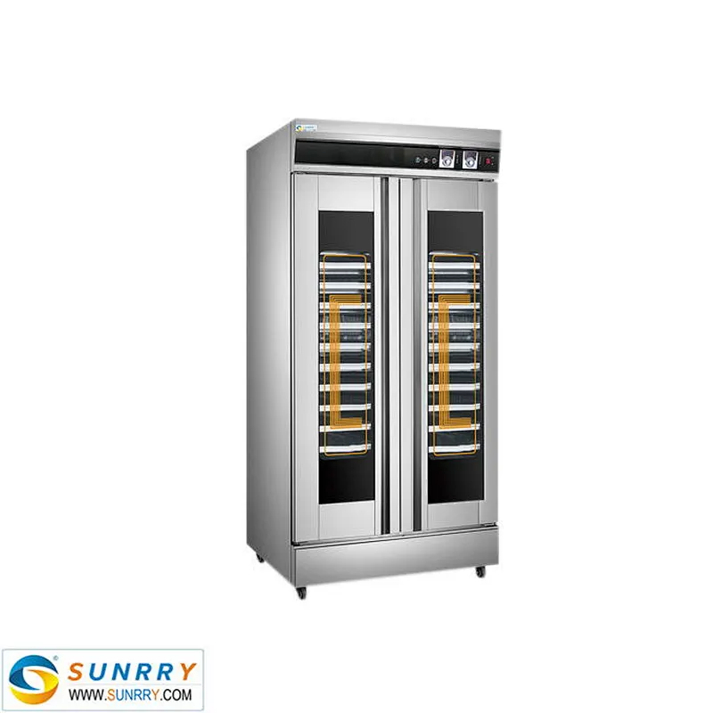 Professional luxury 430 stainless steel manual control panel 26 pans machine bread used stainless steel fermentation cabinet tan