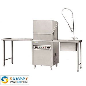 2018 hot sale 13kw conveyor type bar glass dishwasher machine