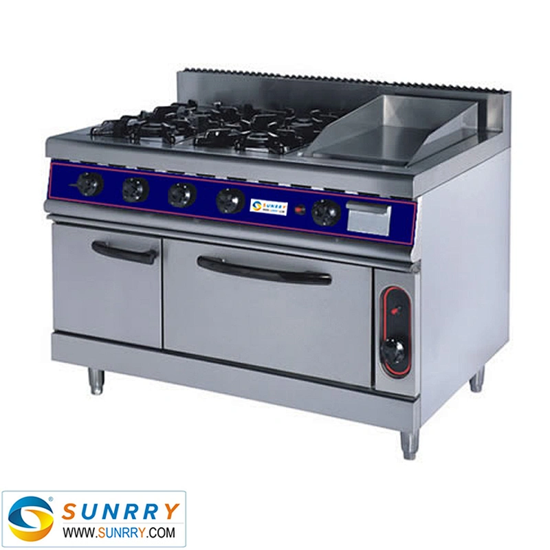 Commercial heavy duty mini uganda gas cooker stove brands with griddle & electric oven