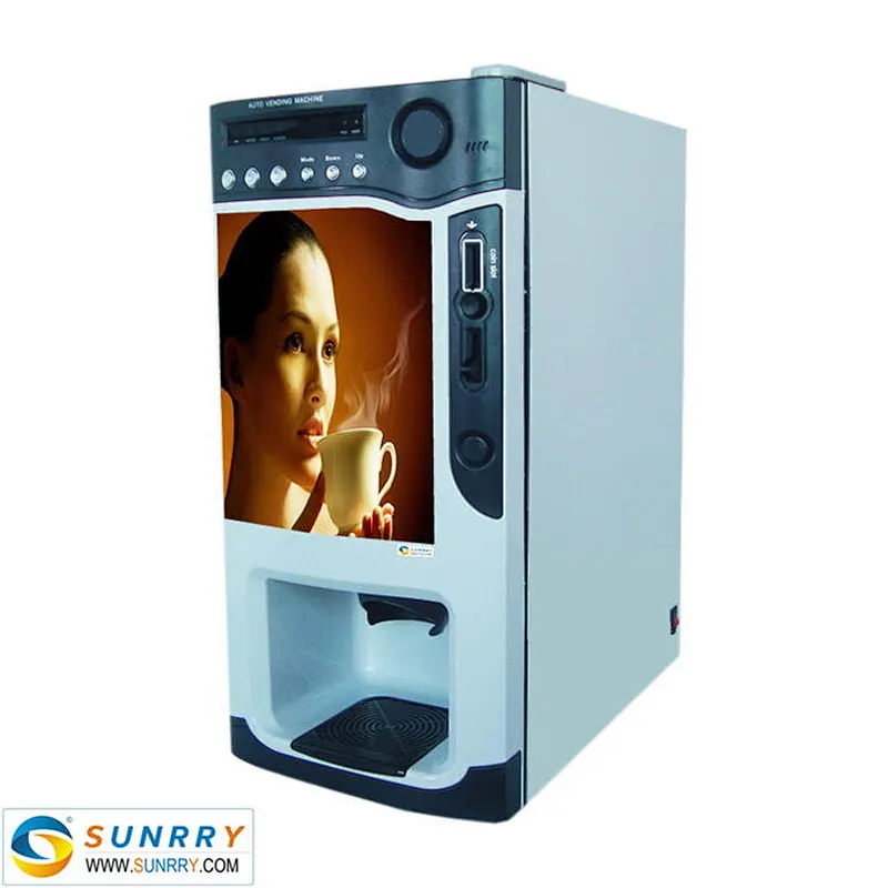 Professional industrial fully automatic coffee vending machine with 4 tank