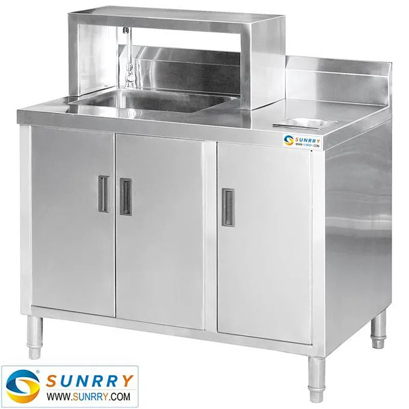 Hot sale portable mini bar counter single sink with shelf ( SY-BT03 )