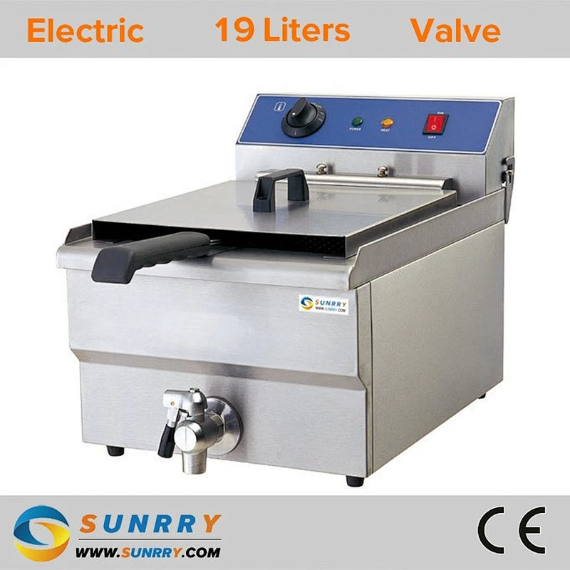 Commercial Electric Industrial Countertop Deep Fryer with single tank