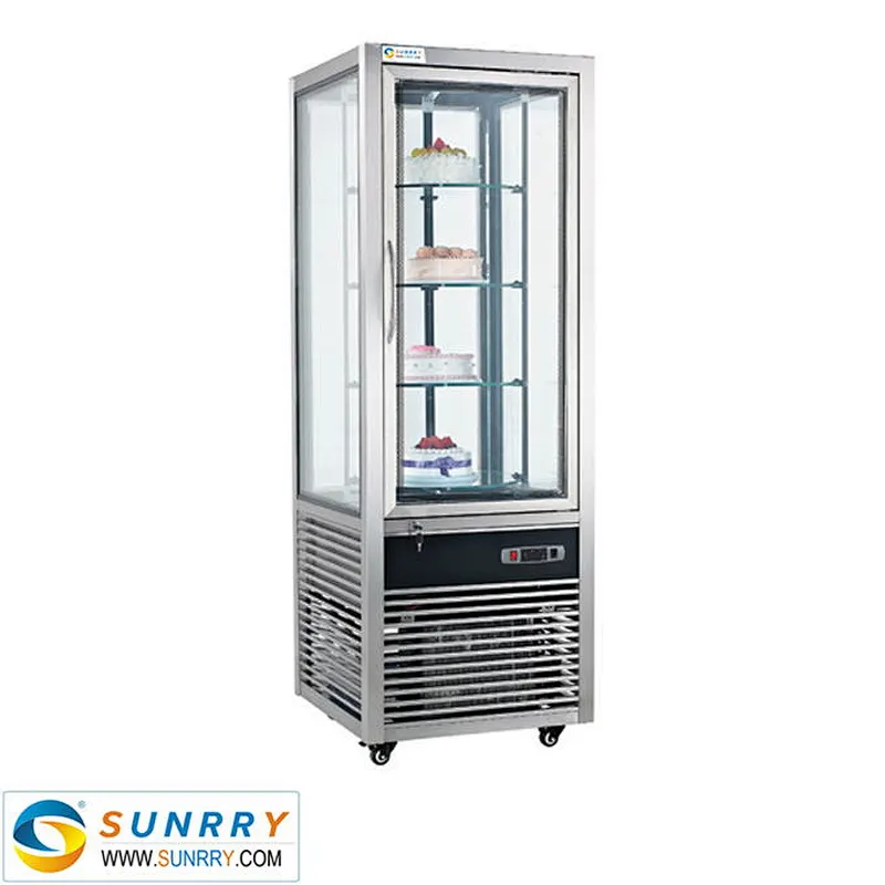 Commercial upright ice cream cake display refrigerator showcase