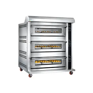 Multifunctional separable electric 3 decks bakery deck oven