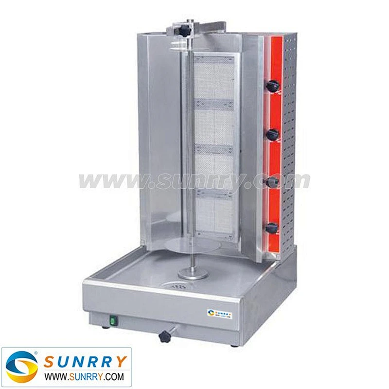 Gas doner kebab machine with grill with 4 burners gas shawarma machine with grill (SUNRRY SY-SB700B)