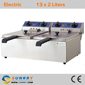 Electric Double Tank Fried Chicken Machine for Turkey Fryer