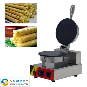 Single head stainless steel electric egg roll roller bubble waffle blanket machine