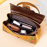 graphic saddle hand bag handbag