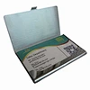 New arrival OEM leather metal business name credit card holder id card box