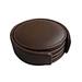 Best promotional factory new design packaging square drink PU leather coffee cup coaster set