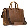 Cross Body Vintage Leather Computer Satchel Briefcase Laptop Case Business Travel Messenger Shoulder Bag For Men