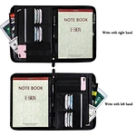 a4 leather zipper portfolio