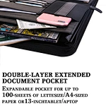 a4 leather zipper portfolio