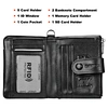 genuine leather wallet with zip coin pocket