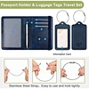 including leather passport holder and luggage tag