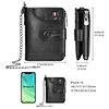 genuine leather wallet with zip coin pocket