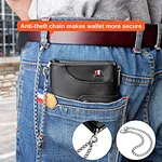 genuine leather wallet with zip coin pocket