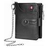 genuine leather wallet with zip coin pocket