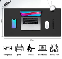 large desk pad non slip pu leather desk mouse pad