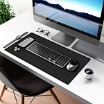 large desk pad non slip pu leather desk mouse pad