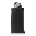 Cheap Custom Metallic Soft Portable Carrying Sublimation Black Eco Recycled Pu Leather Case Pouch Bag Glasses Sunglasses Case