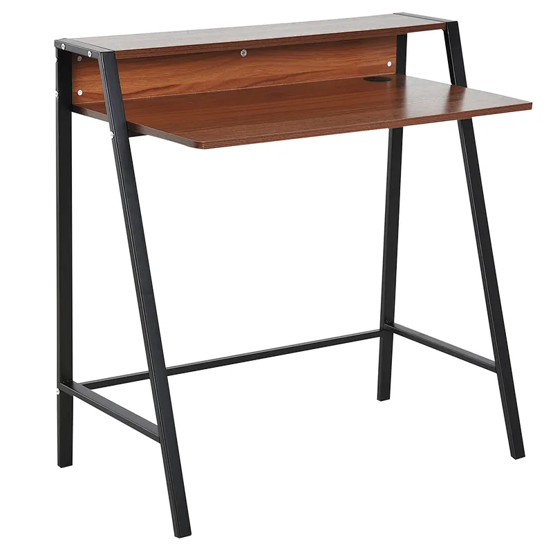 Writing Desk Computer Table Home Office PC Laptop Workstation Storage Shelf Color Walnut