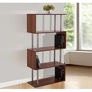 S Shape Bookshelf Bookcase Storage Unit Chest Cupboard Cabinet Home Office Furniture