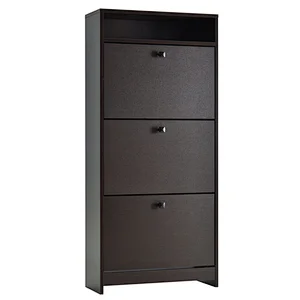 Trendy Shoe Storage Cabinet with 3 Large Fold-out Drawers & a Spacious Top Surface for Small Items